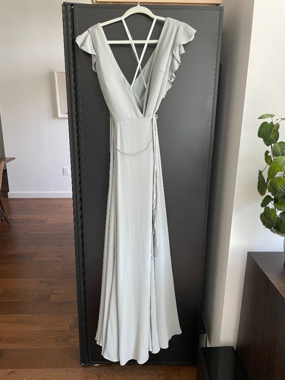 Wtoo by Watters Chiffon Wrap Bridesmaid Dress | Size 8 | Light Blue